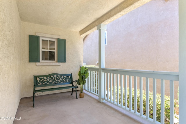 balcony with covered porch