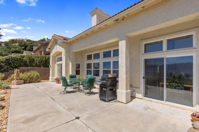 view of patio featuring grilling area