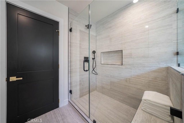 bathroom with walk in shower