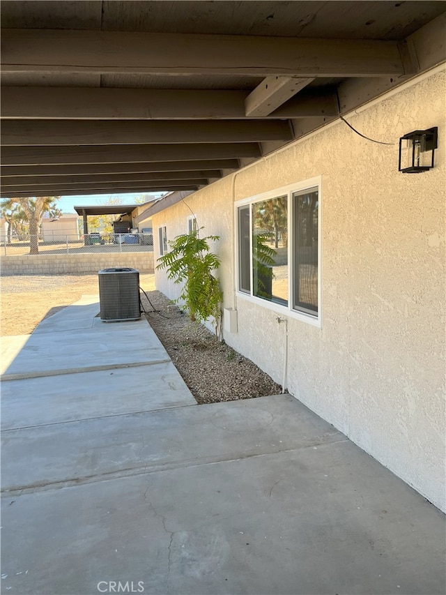 view of patio featuring cooling unit