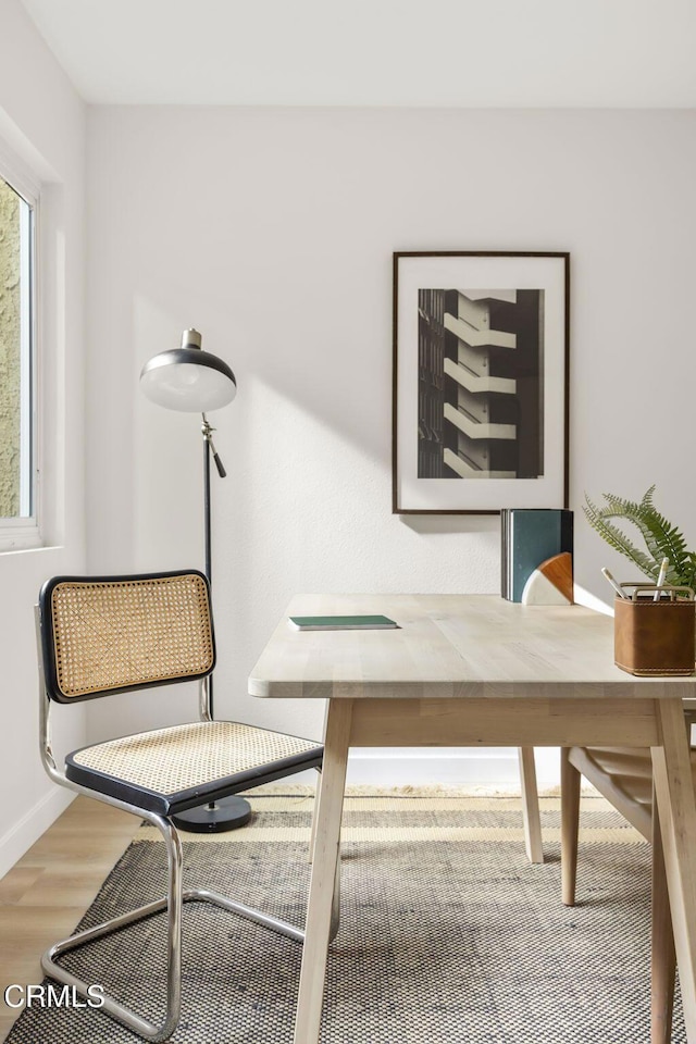 office area featuring wood-type flooring