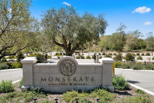 view of community sign