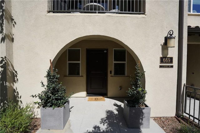 view of doorway to property