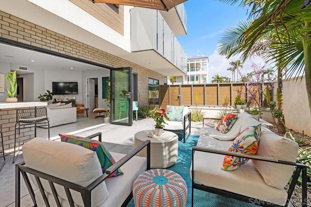 view of patio / terrace featuring outdoor lounge area