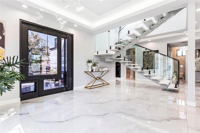 foyer with french doors