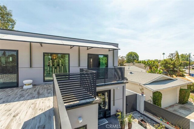 exterior space with a balcony