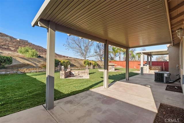 view of patio / terrace with central AC