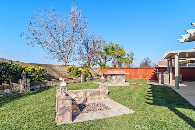 view of yard featuring a patio area