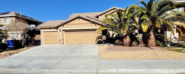 view of front facade with a garage