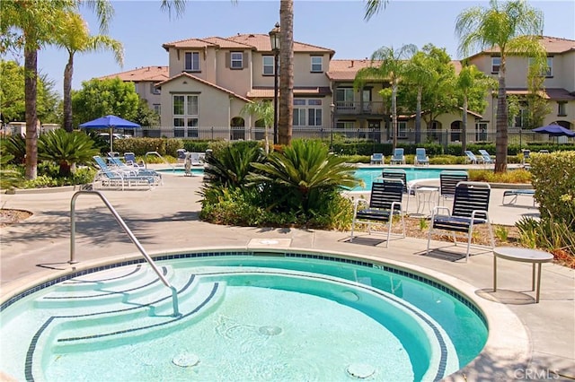 view of pool with a patio area