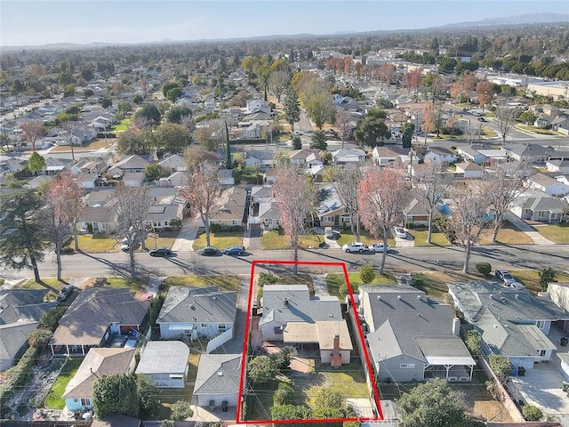 bird's eye view featuring a residential view