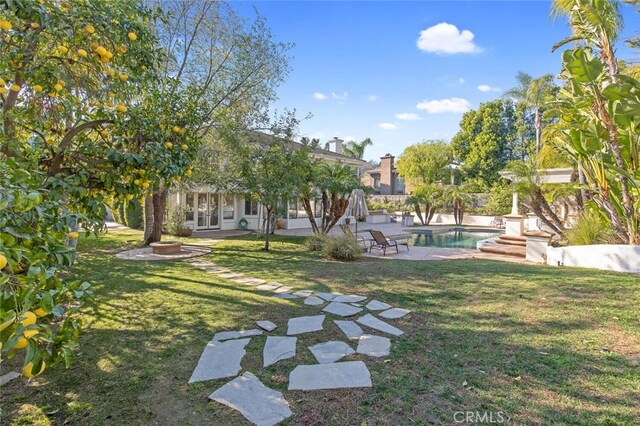 view of yard featuring a patio