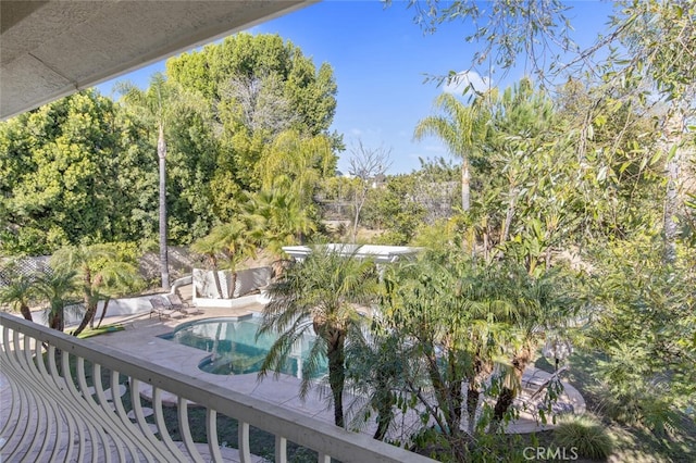 view of pool with a patio area