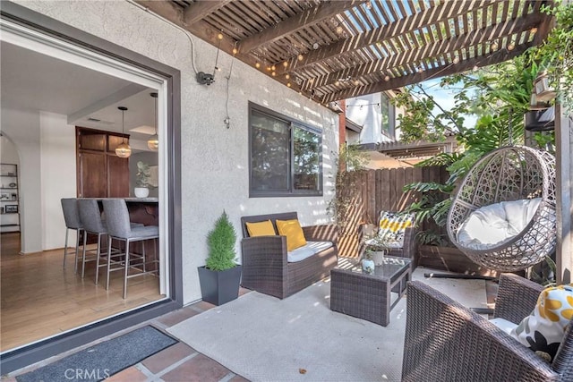 view of patio / terrace with a pergola