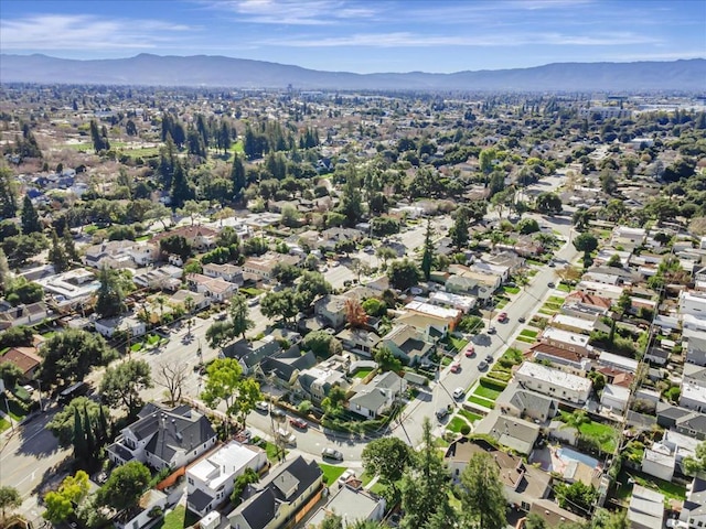 bird's eye view featuring a mountain view