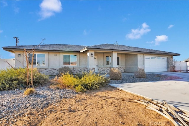 ranch-style house with a garage