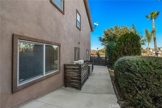 view of home's exterior featuring a patio area