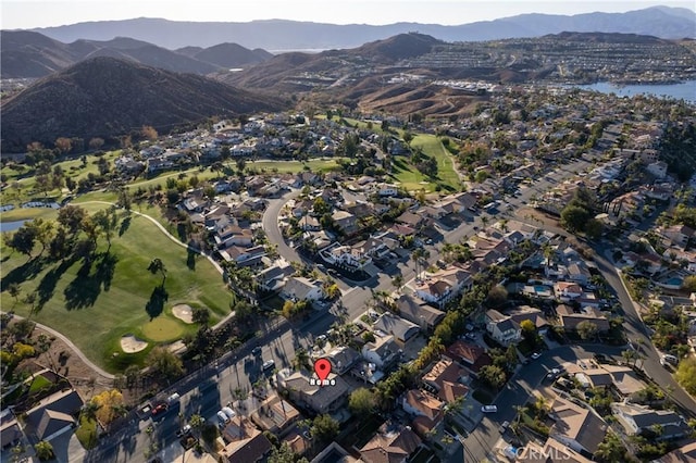 aerial view featuring a mountain view