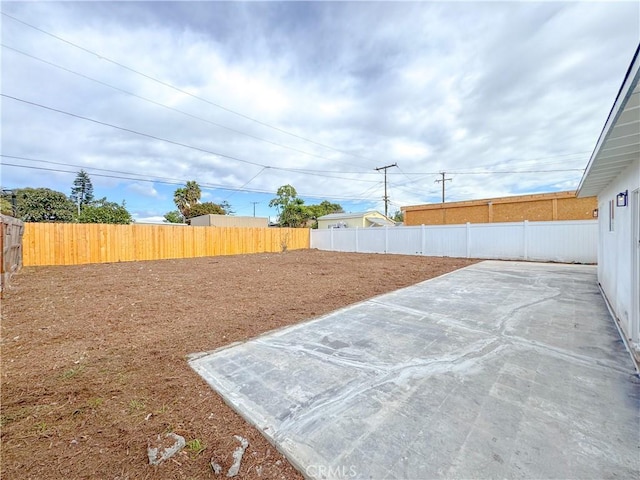 view of yard featuring a patio area