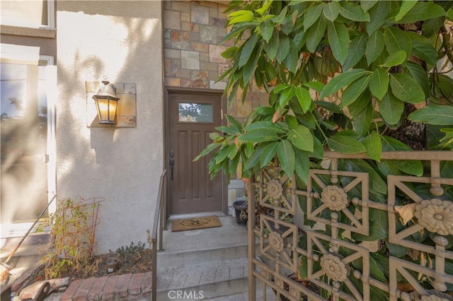 view of doorway to property