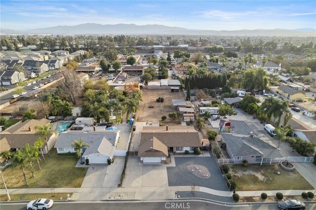 aerial view featuring a mountain view