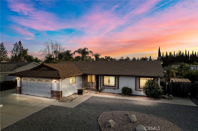 ranch-style house with a garage