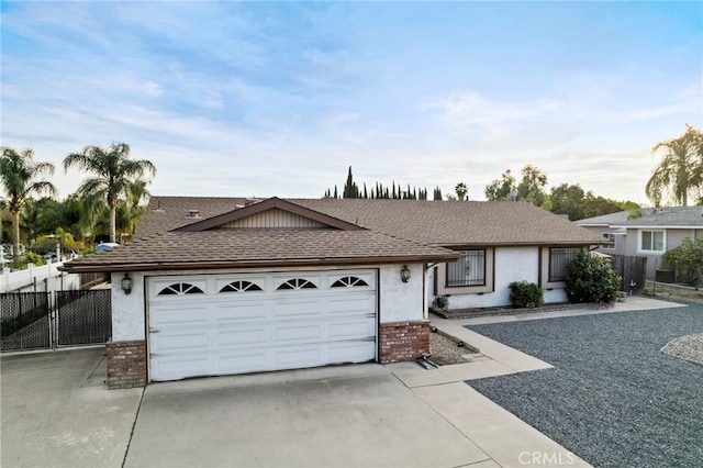 single story home featuring a garage