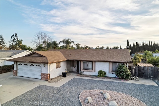 ranch-style house with a garage