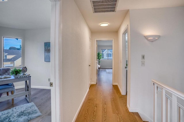 hallway featuring light hardwood / wood-style flooring