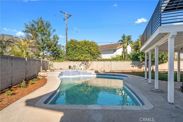 view of pool with a patio area