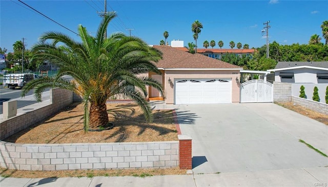 view of front of house featuring a garage