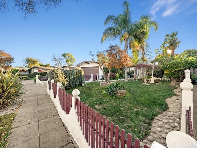 view of front of home with a front yard