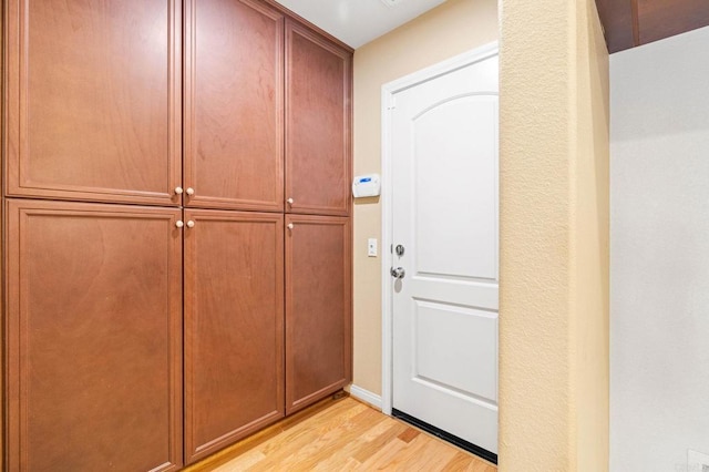 entryway with light wood-type flooring