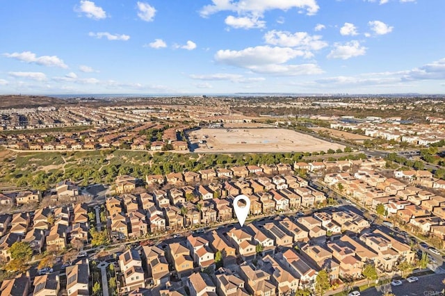 bird's eye view with a residential view