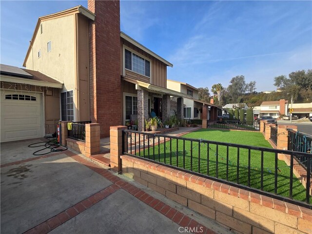 view of side of property featuring a yard