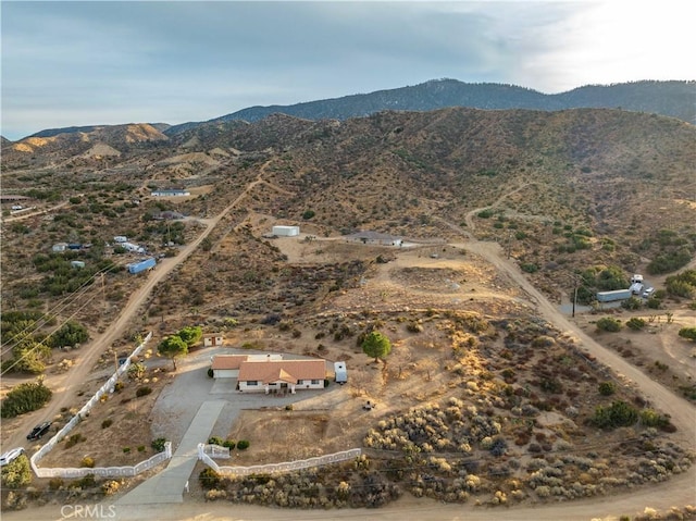 aerial view featuring a mountain view