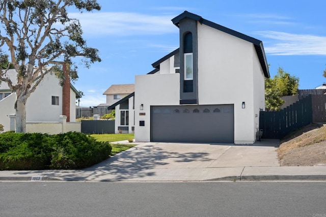 view of front facade with a garage