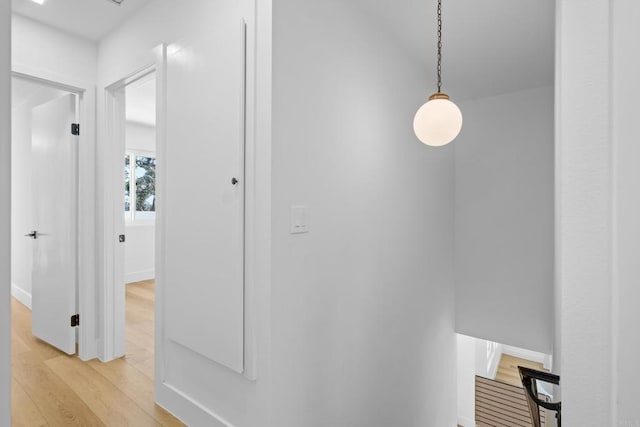 hallway featuring light hardwood / wood-style floors