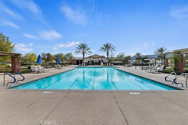 pool featuring a patio