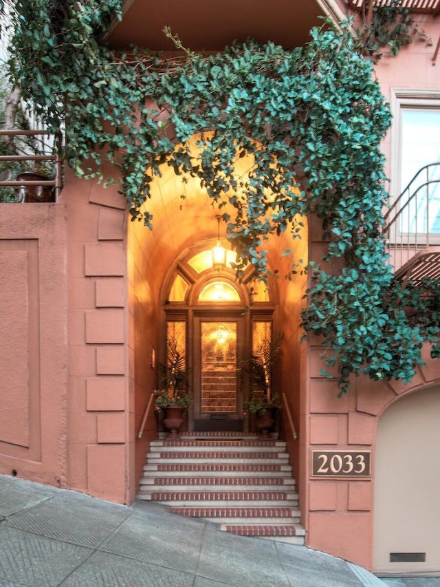 view of doorway to property