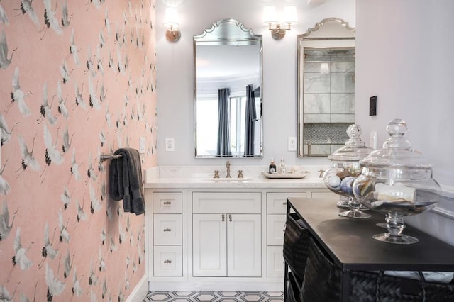 bathroom with vanity