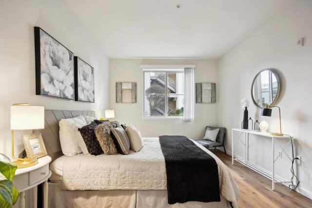 bedroom featuring hardwood / wood-style floors