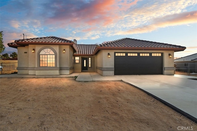 view of front of house featuring a garage