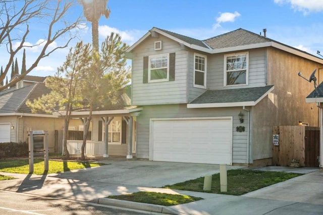 view of front of home featuring a garage