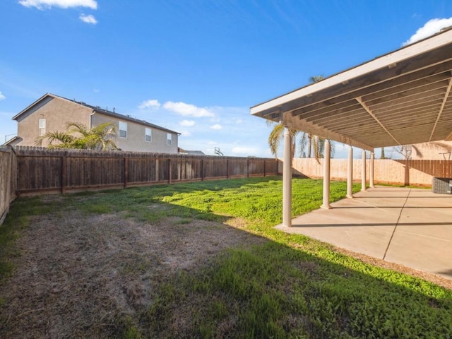 view of yard featuring a patio area