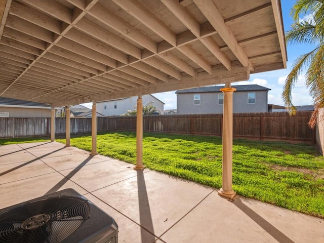 view of patio / terrace featuring central AC unit