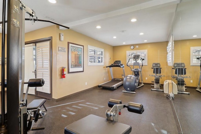 view of exercise room