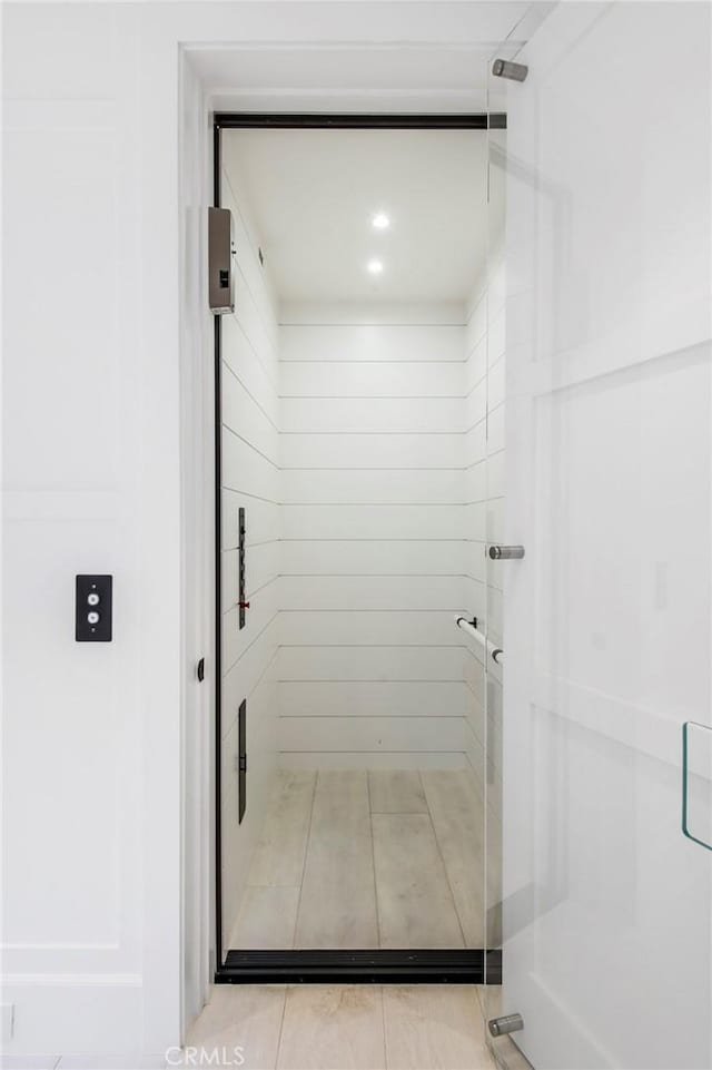 bathroom with tile patterned floors