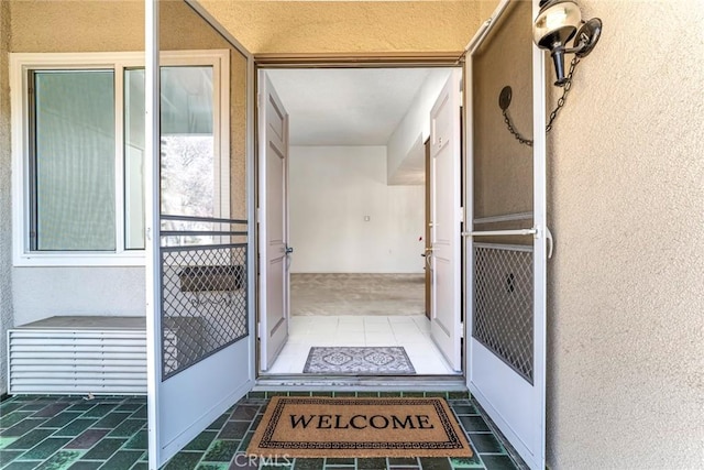 view of doorway to property