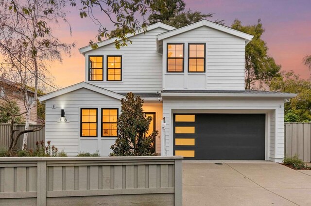 view of front of home featuring a garage